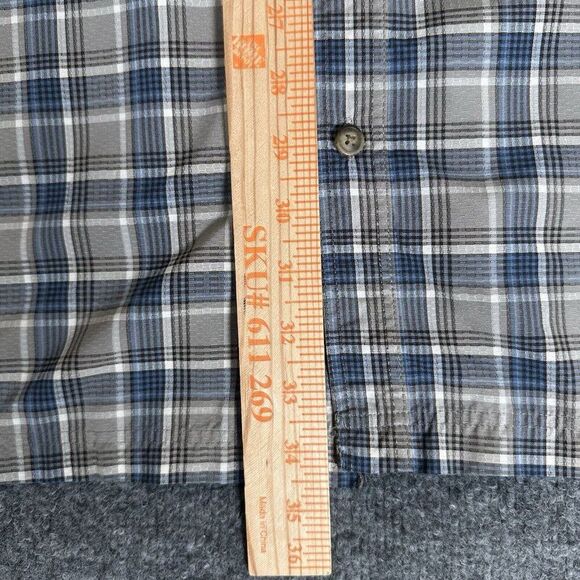 Croft & Barrow Shirt Mens 3XLT Quick Dry Plaid Short Sleeve Button Up Adult - Picture 6 of 6